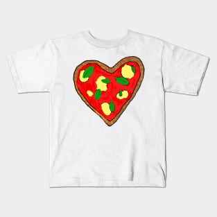 Heart Shaped Pizza Kids T-Shirt